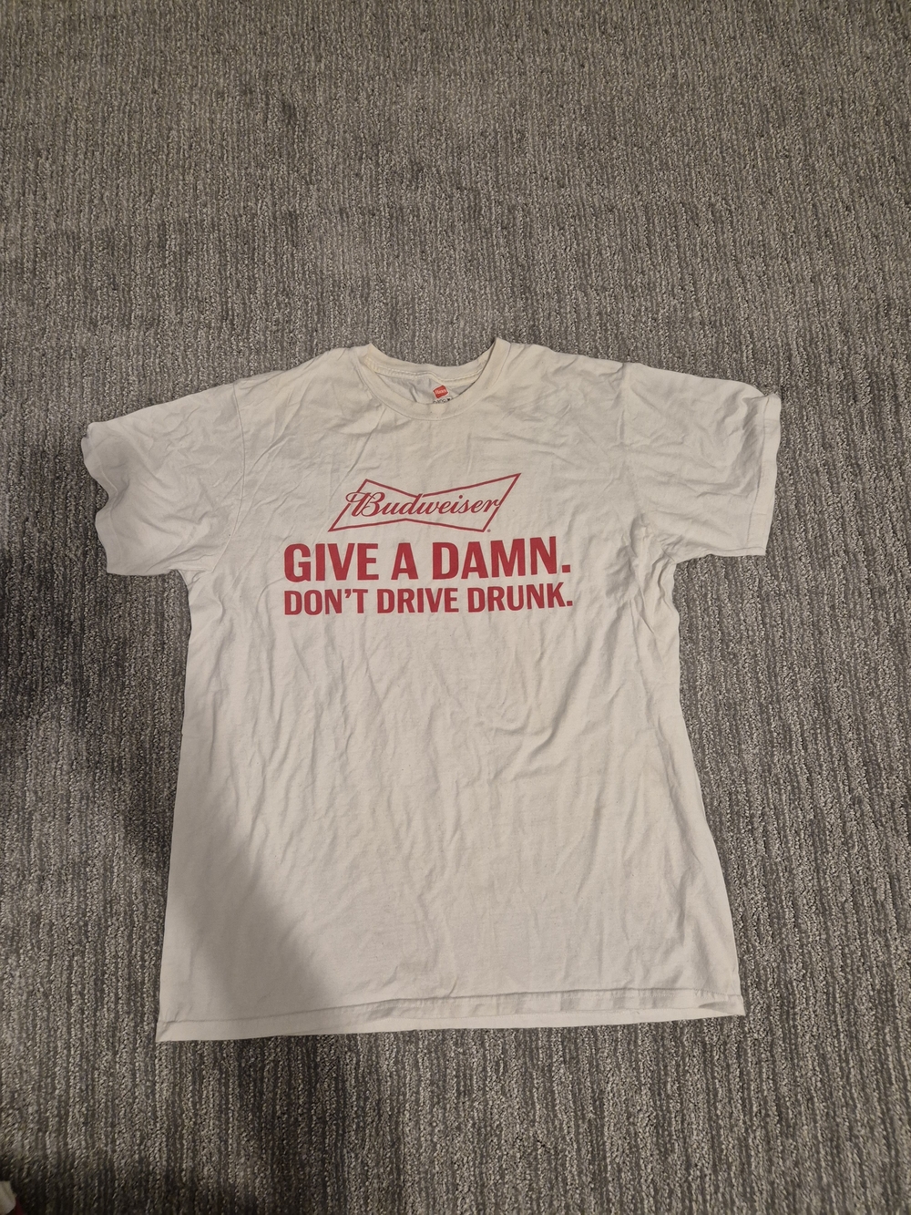 Budweiser Give A Damn Don’t Drive Drunk Promo Graphic T-Shirt Large